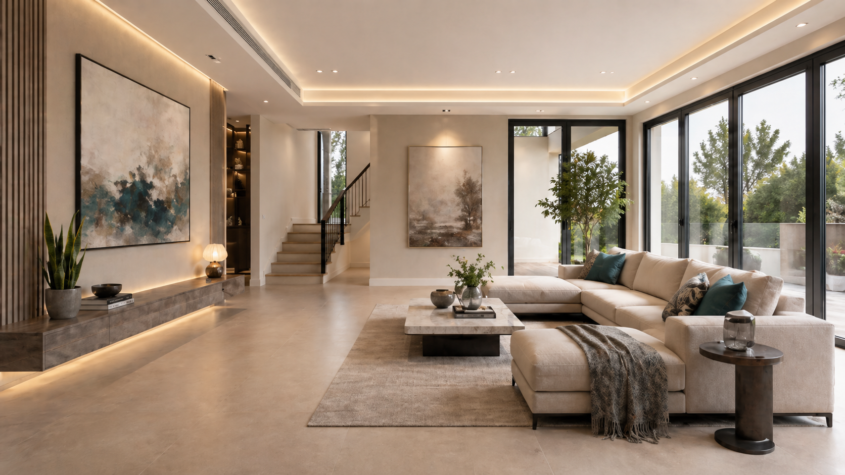 AI interior design visualization
